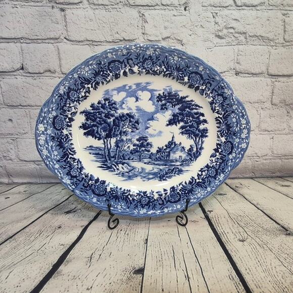 Vintage W.H Grindley Country Style Oval Serving Platter - Picture 1 of 5